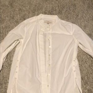 Loft white button up shirt